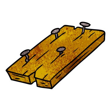 bir tahta çivi dokulu karikatür doodle