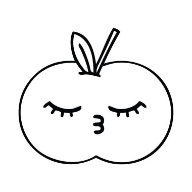 çizgi çizme çizgi film sulu elma