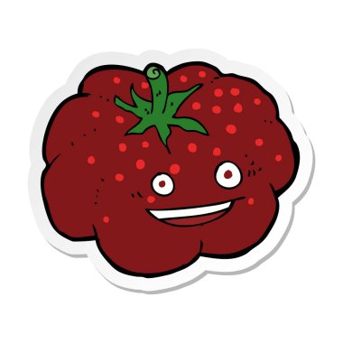 etiket bir karikatür mutlu domates