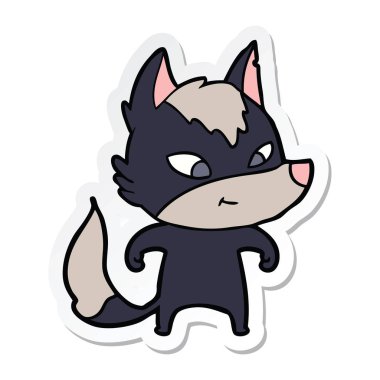 etiket bir dostu karikatür kurt