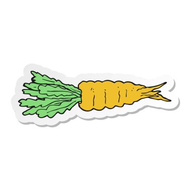 etiket bir karikatür havuç