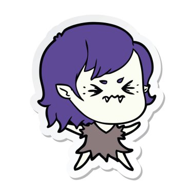 etiket bir rahatsız çizgi film vampir kız