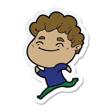 etiket bir karikatür dostça adam