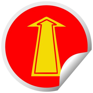 ilginç dairesel peeling etiket karikatür oku