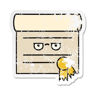 sevimli çizgi sertifika sıkıntılı etiket