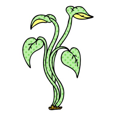 ilginç çizgi roman tarzı çizgi film bitki