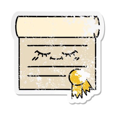 sevimli çizgi sertifika sıkıntılı etiket