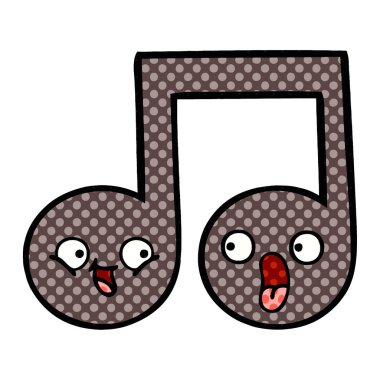 çizgi roman tarzı karikatür bir nota