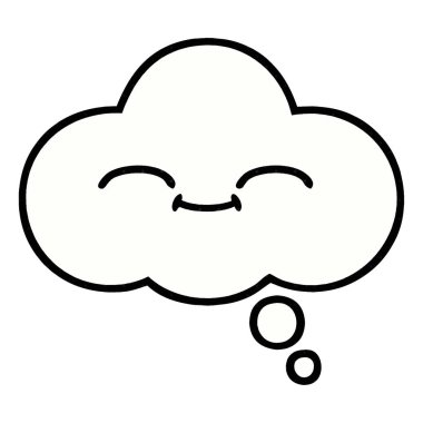 çizgi roman tarzı karikatür bir düşünce balonu