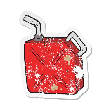 Retro sıkıntılı etiket bir karikatür yakıt olabilir