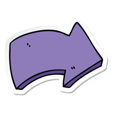 ilginç bir el etiket çizilmiş karikatür oku