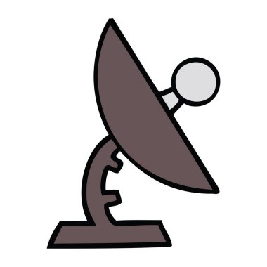 sevimli çizgi uydu anteni