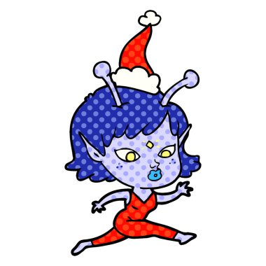 wea kaçan bir uzaylı kız güzel çizgi roman tarzı gösteren resim