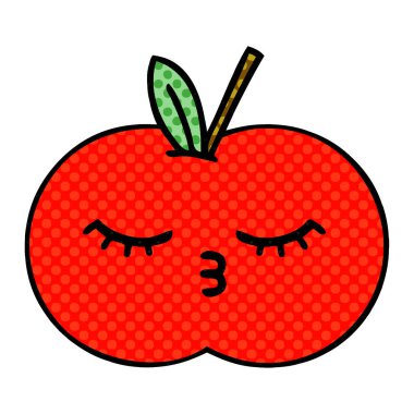 çizgi roman tarzı çizgi film Kırmızı elma