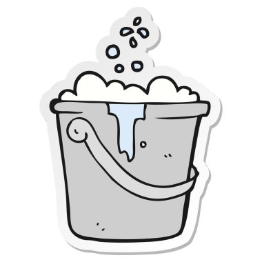 etiket Temizlik Kovası bir karikatür