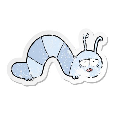 bir çizgi film yorgun tırtıl sıkıntılı etiket