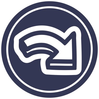 yön ok dairesel simgesi