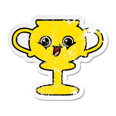 sevimli çizgi Trophy sıkıntılı etiket