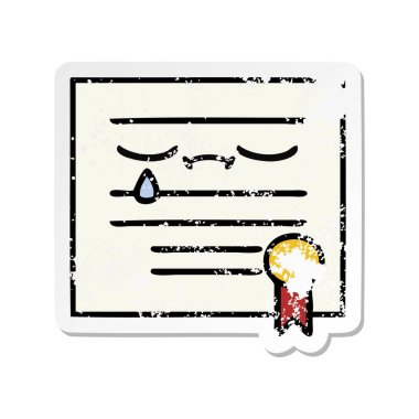 sevimli çizgi mezuniyet diploma sıkıntılı etiket