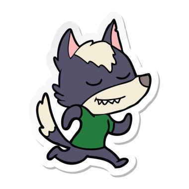 etiket bir dostu karikatür kurt