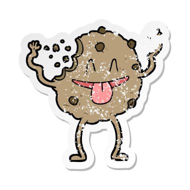 bir çizgi film cookielerin sıkıntılı etiket