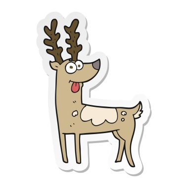 bir karikatür Ren geyiği etiket