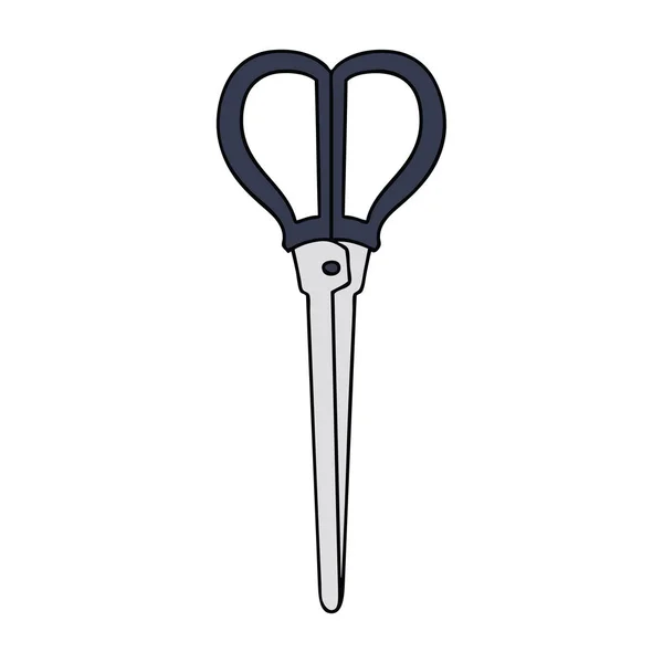 Quirky hand drawn cartoon scissors — Stock Vector