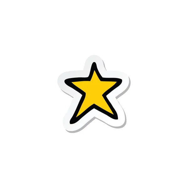 Etiqueta Símbolo Estrela Desenho Animado — Vetor de Stock