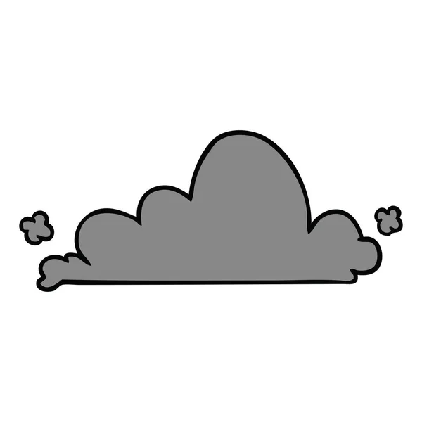 Ruky Nakreslené Karikatuře Doodle Bílých Oblaků — Stockový vektor