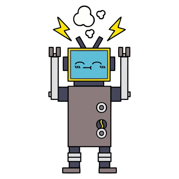 Cute cartoon robot — Stock Vector