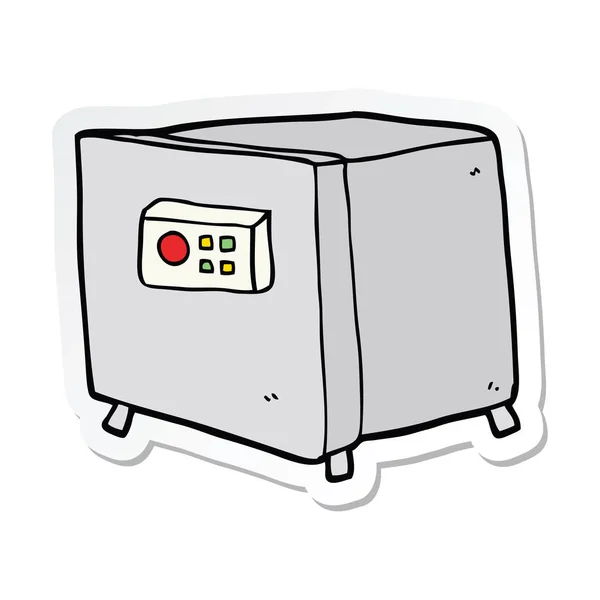 Pegatina Una Caja Fuerte Dibujos Animados — Vector de stock