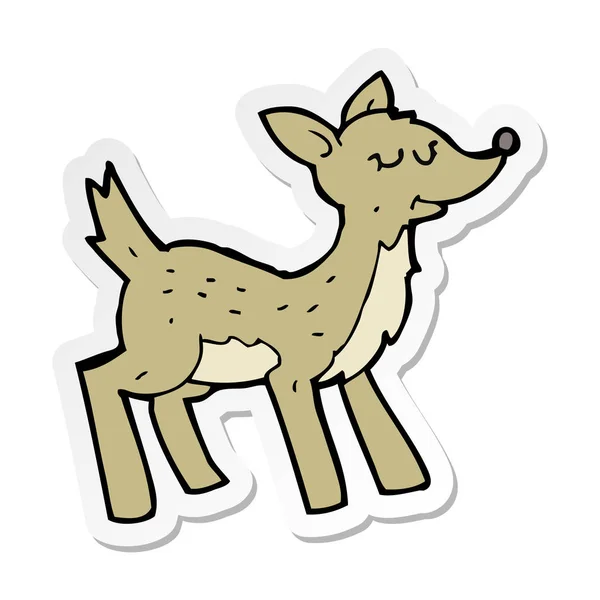 Stiker dari rusa kartun lucu - Stok Vektor