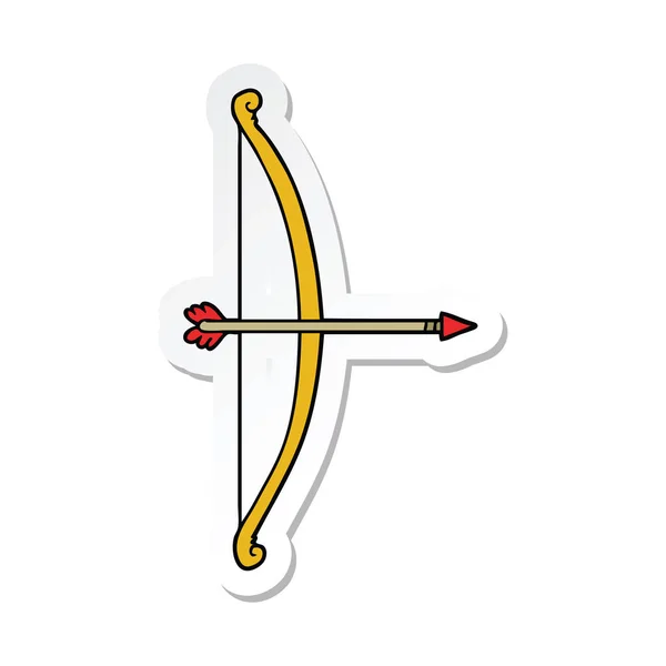 Etiqueta Arco Desenho Animado Seta — Vetor de Stock