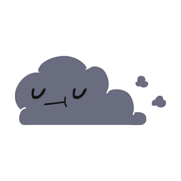 可愛い幸せの雲の漫画イラスト — ストックベクタ