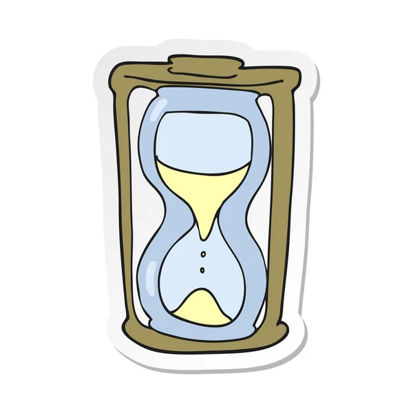 Sticker Cartoon Hourglass — Stock Vector