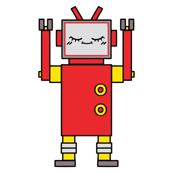 Lindo Dibujo Animado Robot — Vector de stock