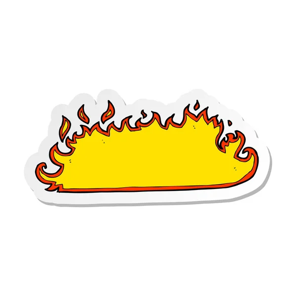 Sticker van de rand van een cartoon brand — Stockvector