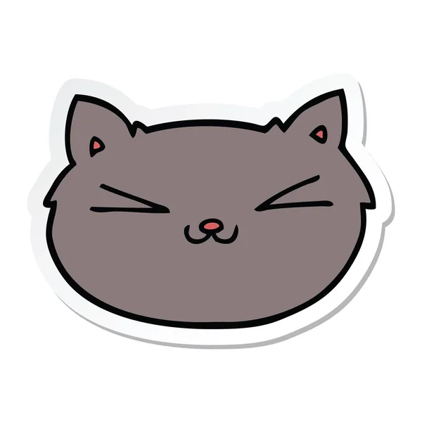 Etiqueta Gato Feliz Desenhos Animados — Vetor de Stock