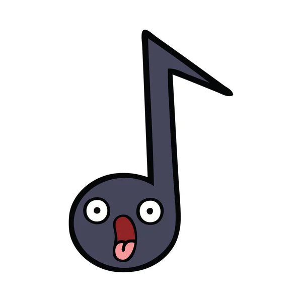 Schattige cartoon muzieknoot — Stockvector