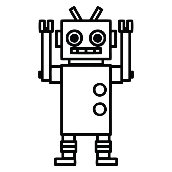 Tančící Robot Ikonu Symbolu — Stockový vektor