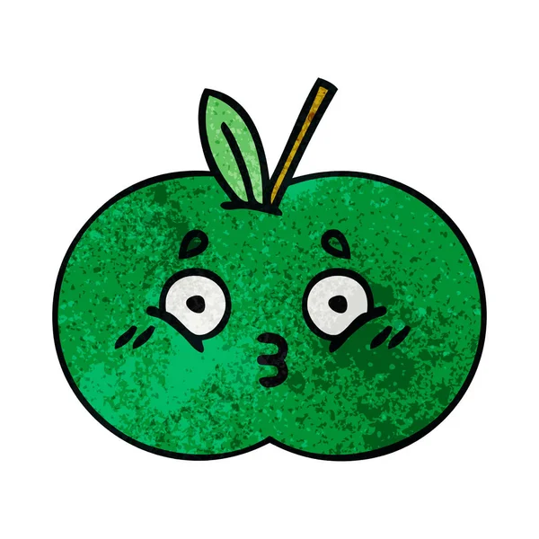 Retro Grunge Texture การ นของแอปเป — ภาพเวกเตอร์สต็อก