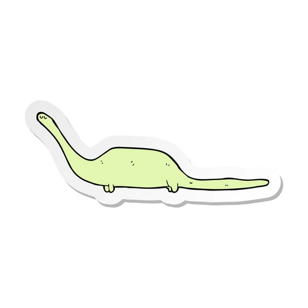 Sticker Van Een Cartoon Dinosaurus — Stockvector