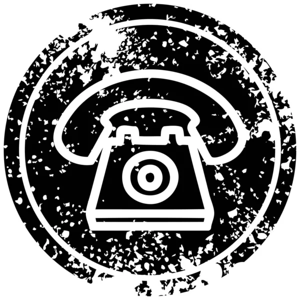 Telefone Velho Símbolo Ícone Angustiado — Vetor de Stock