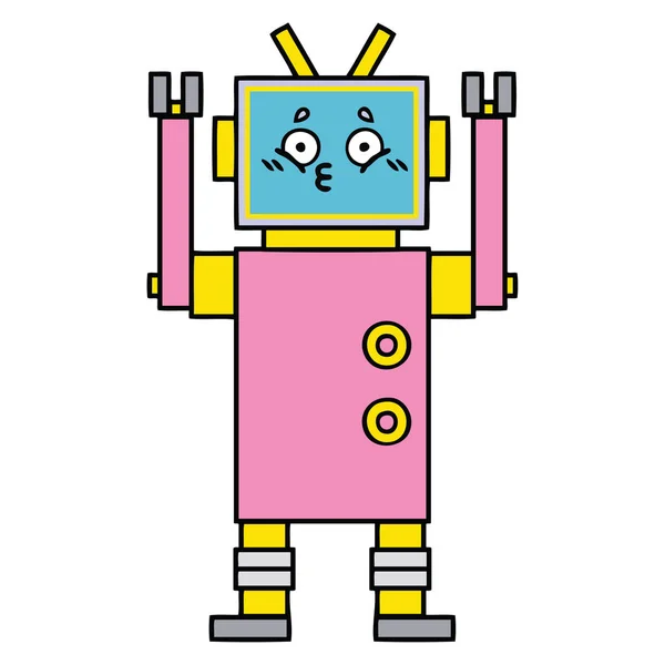 Lindo Dibujo Animado Robot — Vector de stock