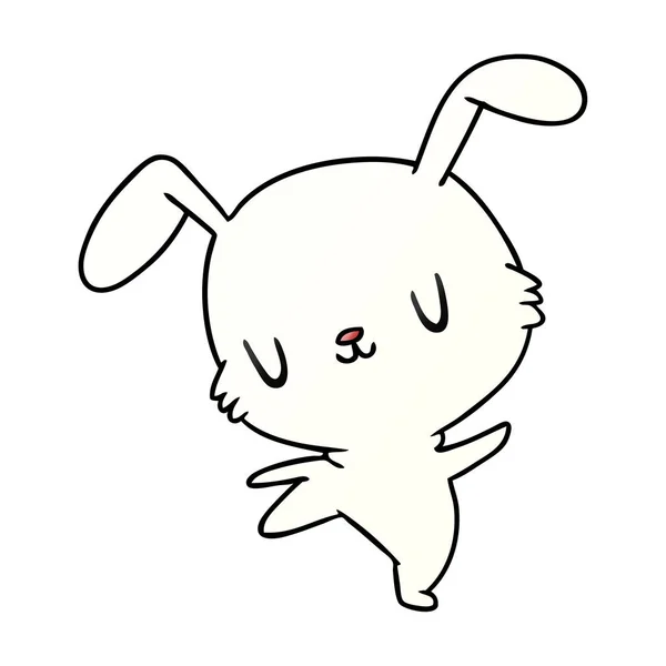 Gradient Dessin Animé Illustration Kawaii Mignon Lapin Fourrure — Image vectorielle