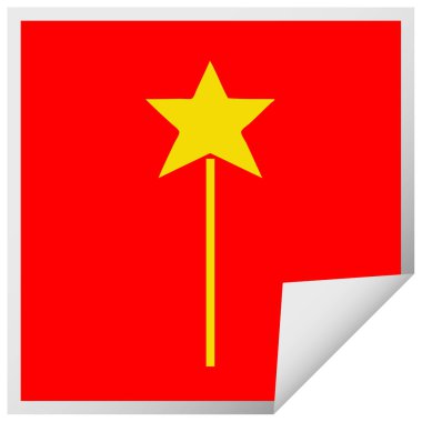 etiket karikatür yıldız bir değnek peeling Meydanı