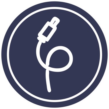 elektrik prizinden dairesel simgesi simgesi