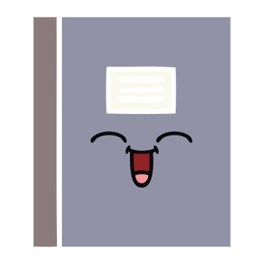 düz renk retro karikatür defter