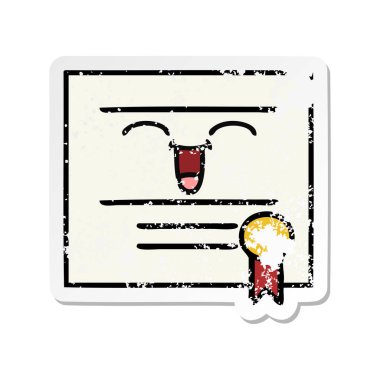 sevimli çizgi mezuniyet diploma sıkıntılı etiket