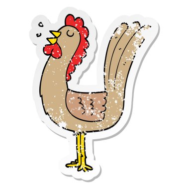 çizgi film horoz sıkıntılı etiket